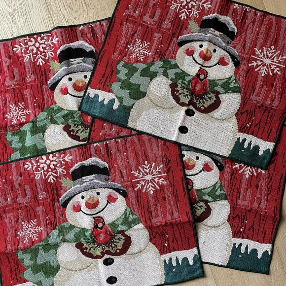 Holiday Snowmen Placemats Set Of 4 Poshmark